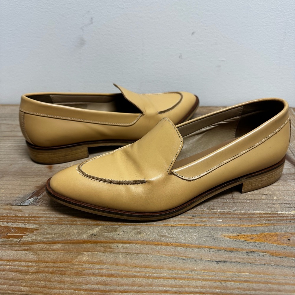 EVERLANE Tan Leather The Modern Loafer Size 8 1/2‎ Pointed Toe Made in Italy